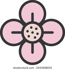 Flower collorfull icon symbol vector image 