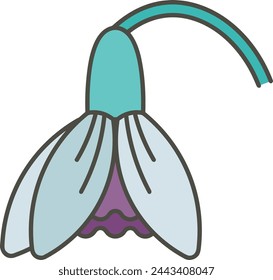 Flower collorfull icon symbol vector image 