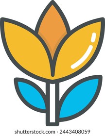 Flower collorfull icon symbol vector image 