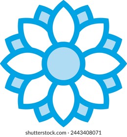 Imagen vectorial de símbolo de icono de color de flor 