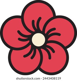 Flower collorfull icon symbol vector image 