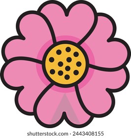 Flower collorfull icon symbol vector image 