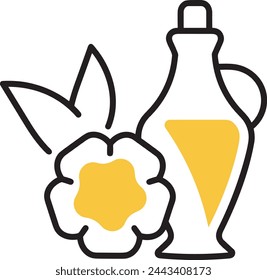 Blumenfarbiges Symbol Symbol Vektor-Bild 