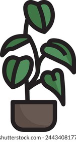 Imagen vectorial de símbolo de icono de color de flor 