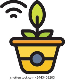 Imagen vectorial de símbolo de icono de color de flor 