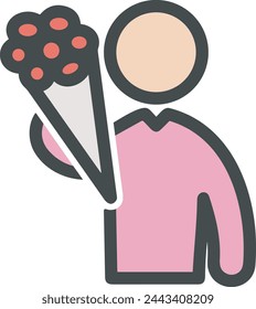 Flower collorfull icon symbol vector image 