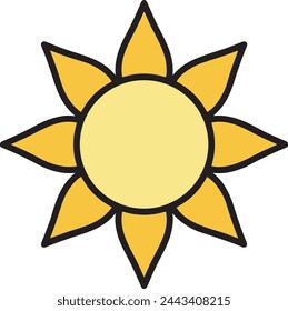Imagen vectorial de símbolo de icono de color de flor 