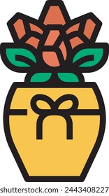 Flower collorfull icon symbol vector image 