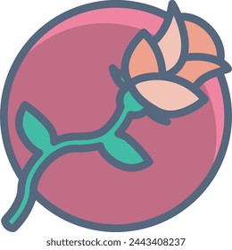 Flower collorfull icon symbol vector image 