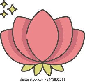 Flower collorfull icon symbol vector image 