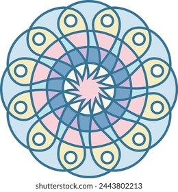 Imagen vectorial de símbolo de icono de color de flor 