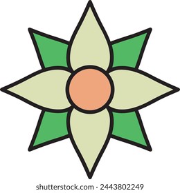 Flower collorfull icon symbol vector image 