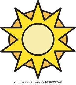 Imagen vectorial de símbolo de icono de color de flor 