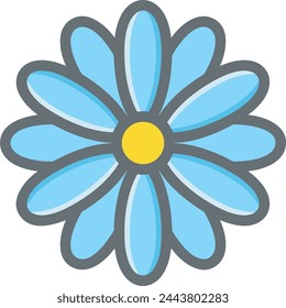 Flower collorfull icon symbol vector image 