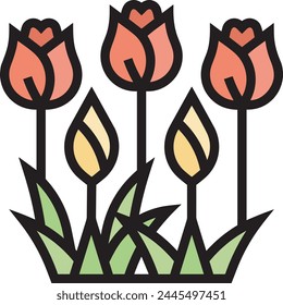 Flower collorfull icon symbol vector image