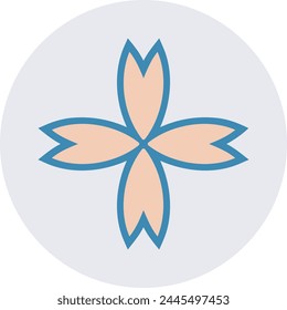 Icono de flor de color Imagen de Vector