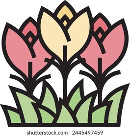 Flower collorfull icon symbol vector image