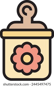 Icono de flor de color Imagen de Vector