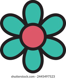 Flower collorfull icon symbol vector image