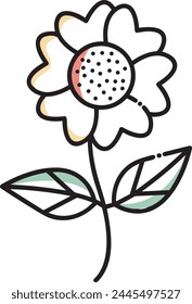 Flower collorfull icon symbol vector image