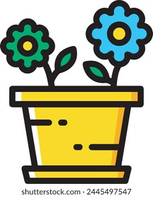 Icono de flor de color Imagen de Vector
