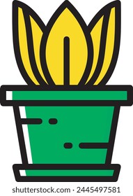 Blumenfarbiges Symbol Symbol Vektorgrafik Bild