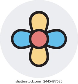 Icono de flor de color Imagen de Vector