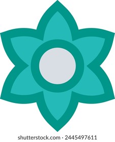 Flower collorfull icon symbol vector image