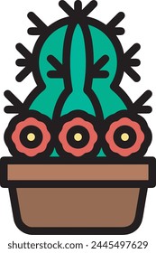 Blumenfarbiges Symbol Symbol Vektorgrafik Bild
