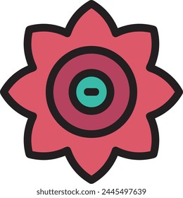 Flower collorfull icon symbol vector image