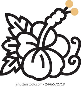 Icono de flor de color Imagen de Vector