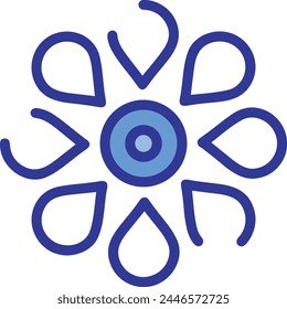 Flower collorfull icon symbol vector image