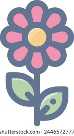 Flower collorfull icon symbol vector image