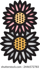 Flower collorfull icon symbol vector image