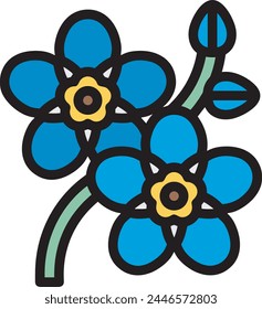 Flower collorfull icon symbol vector image