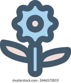 Blumenfarbiges Symbol Symbol Vektorgrafik Bild