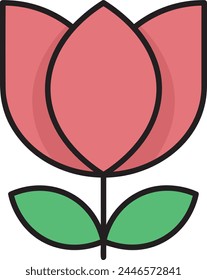 Icono de flor de color Imagen de Vector