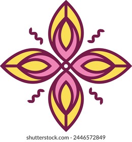 Flower collorfull icon symbol vector image