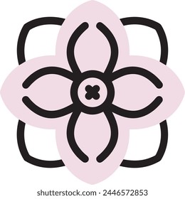 Flower collorfull icon symbol vector image