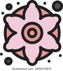 Flower collorfull icon symbol vector image