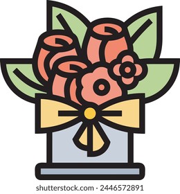 Flower collorfull icon symbol vector image