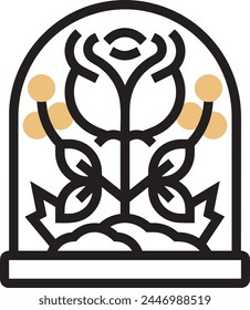 Flower collorfull icon symbol vector image