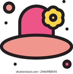 Icono de flor de color Imagen de Vector