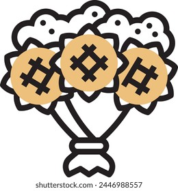 Flower collorfull icon symbol vector image