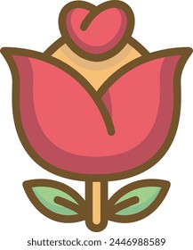 Icono de flor de color Imagen de Vector