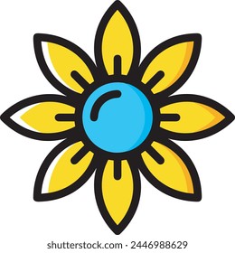 Flower collorfull icon symbol vector image