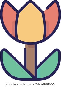 Icono de flor de color Imagen de Vector