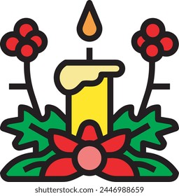 Icono de flor de color Imagen de Vector
