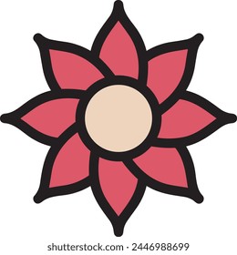 Flower collorfull icon symbol vector image