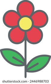 Flower collorfull icon symbol vector image